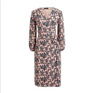 EUC J.Crew Rosy Floral Wrap Dress in 365 Crepe
